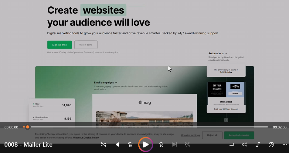 Running screenshot of video lesson 1-8