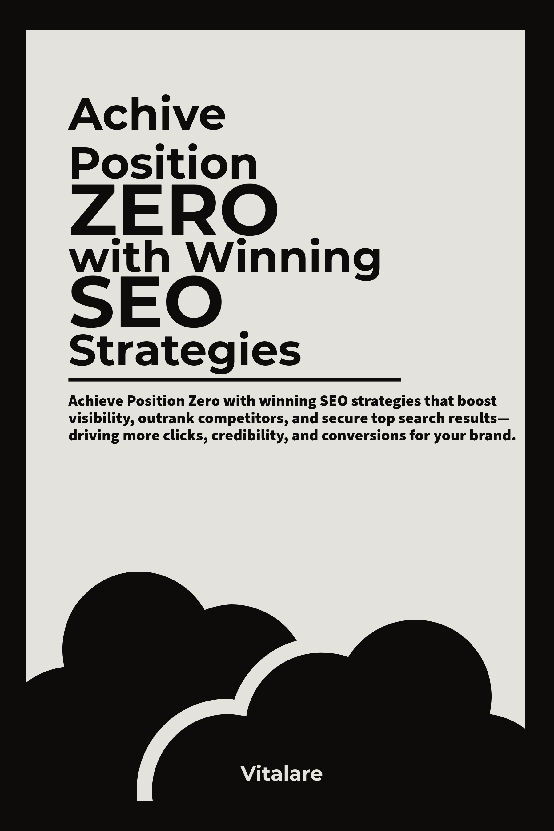cover of "achive position zero with winning seo strategies"