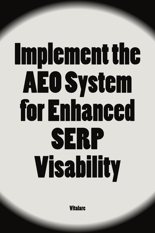 Cover of “Implement the AEO System for Enhanced SERP Visibility” toolstack