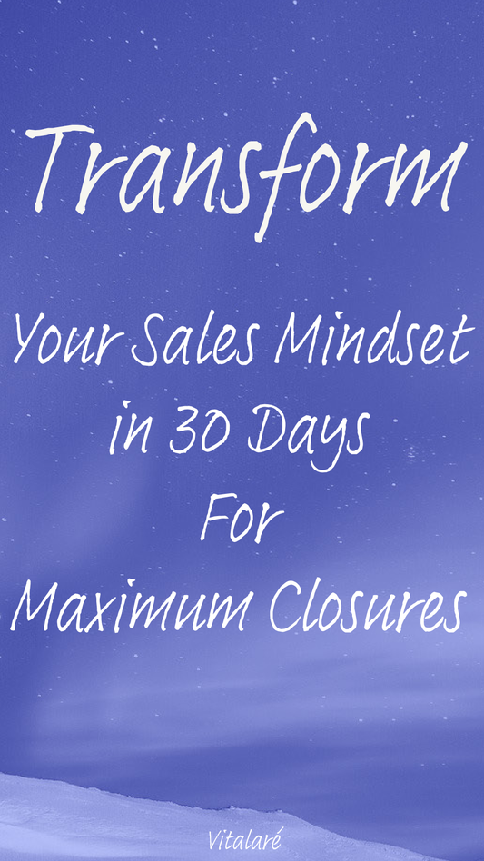 Cover image of the 30-day sales mindset training program checklist for professionals.